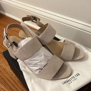 Lafayette 147 NY Suede Sandal Heel